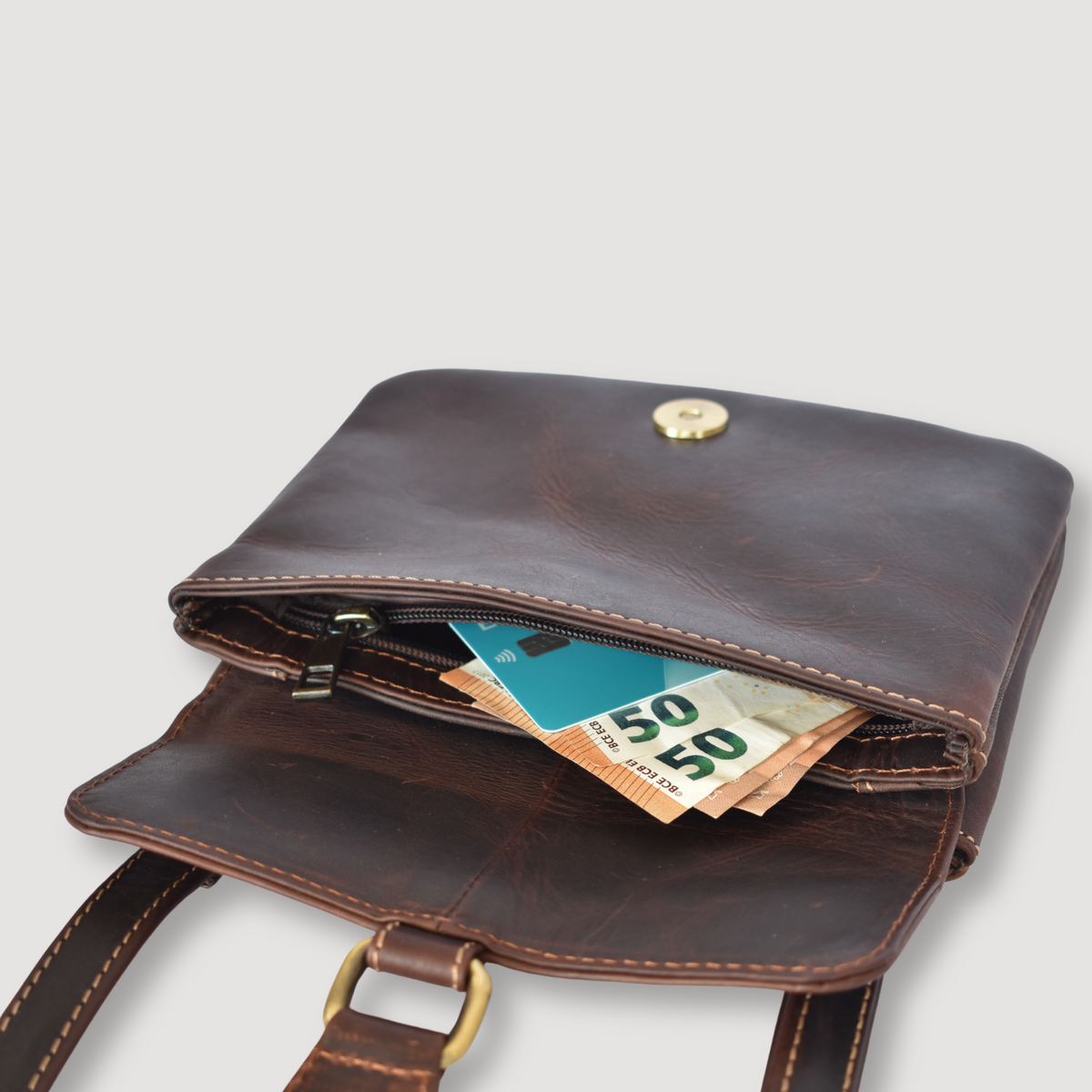 Mini Bolso Vintage de Cuero Genuino – Estilo Retro – IULIUS-2
