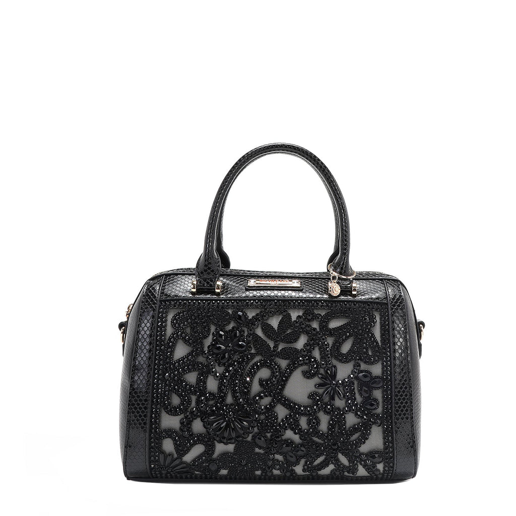 BOLSO BOSTON CON ENCAJE (NEGRO)-0