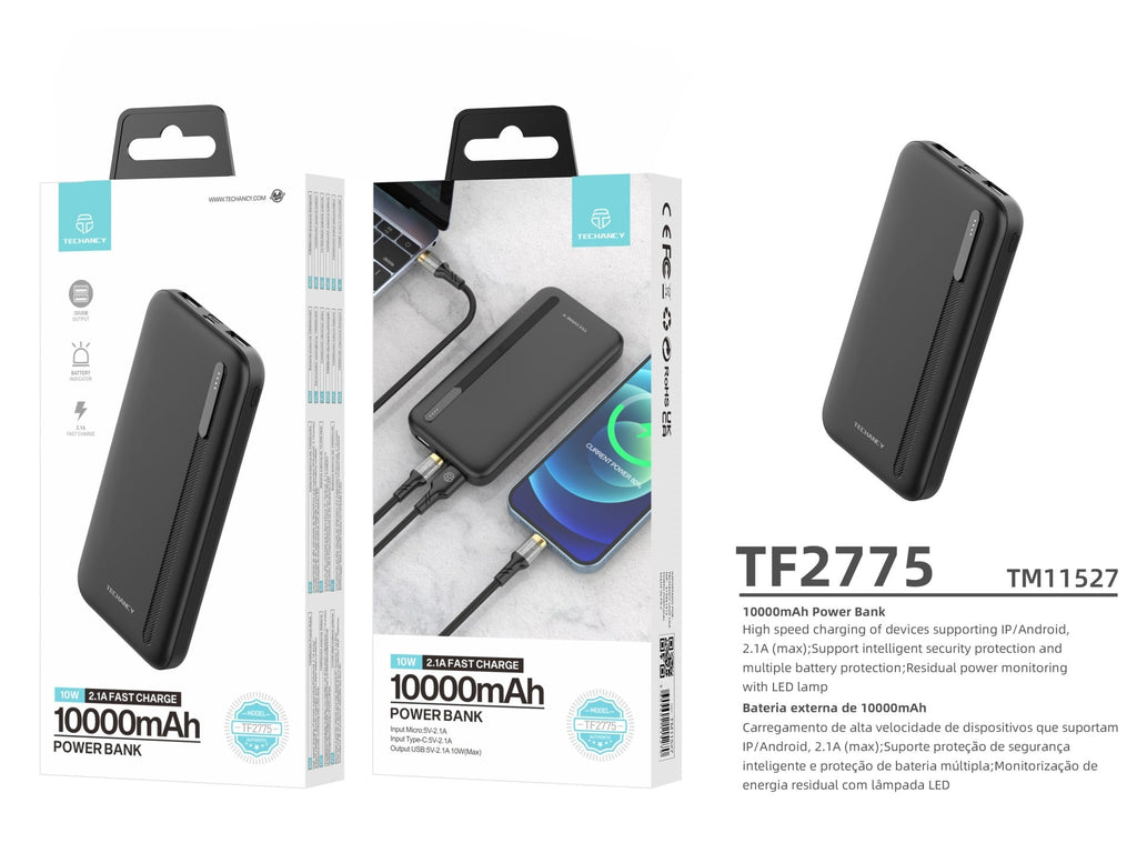 Techancy Power Bank 10000mah Preto TF2775