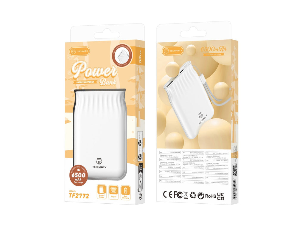 Techancy 6500mah Power Bank Branco TF2772