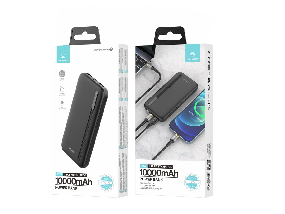 Techancy Power Bank 10000mah Preto TF2775